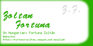 zoltan fortuna business card